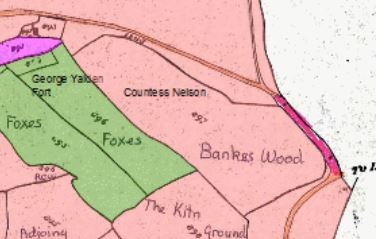 Bankes Wood on the 1842 Tithe Map, showing landholders